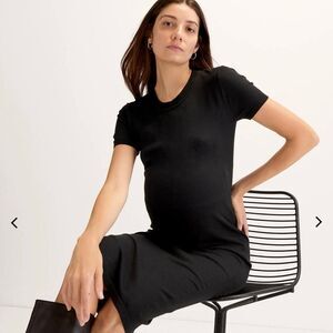 HATCH Collection Eliza Maternity Midi Dress Black Size 0 Bodycon S